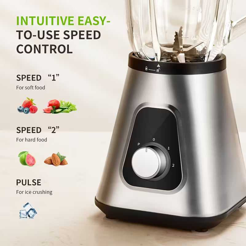 SHARDOR 1200W Blender, Smoothie Juicer And Mike Shake, 52 Oz Countertop Blender & 22 Oz Personal Blender Combo, 3 Adjustable Speed For Frozen Fruit Drinks, Smoothies, Sauces, Gifts For Friends And Family, Large Capacity