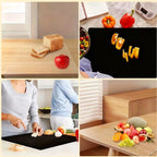 Large Black High-Tenacity PET Cutting Board with Protective Lip - Food-Safe Durable Countertop Protector for Kitchen Essentials, Scratch-Resistant Easy-Clean Design, Ideal for Holiday Gifts (Labor Day, Easter, Mother’s Day)