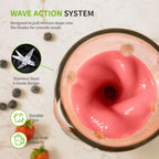 SHARDOR 1200W Blender, Smoothie Juicer And Mike Shake, 52 Oz Countertop Blender & 22 Oz Personal Blender Combo, 3 Adjustable Speed For Frozen Fruit Drinks, Smoothies, Sauces, Gifts For Friends And Family, Large Capacity