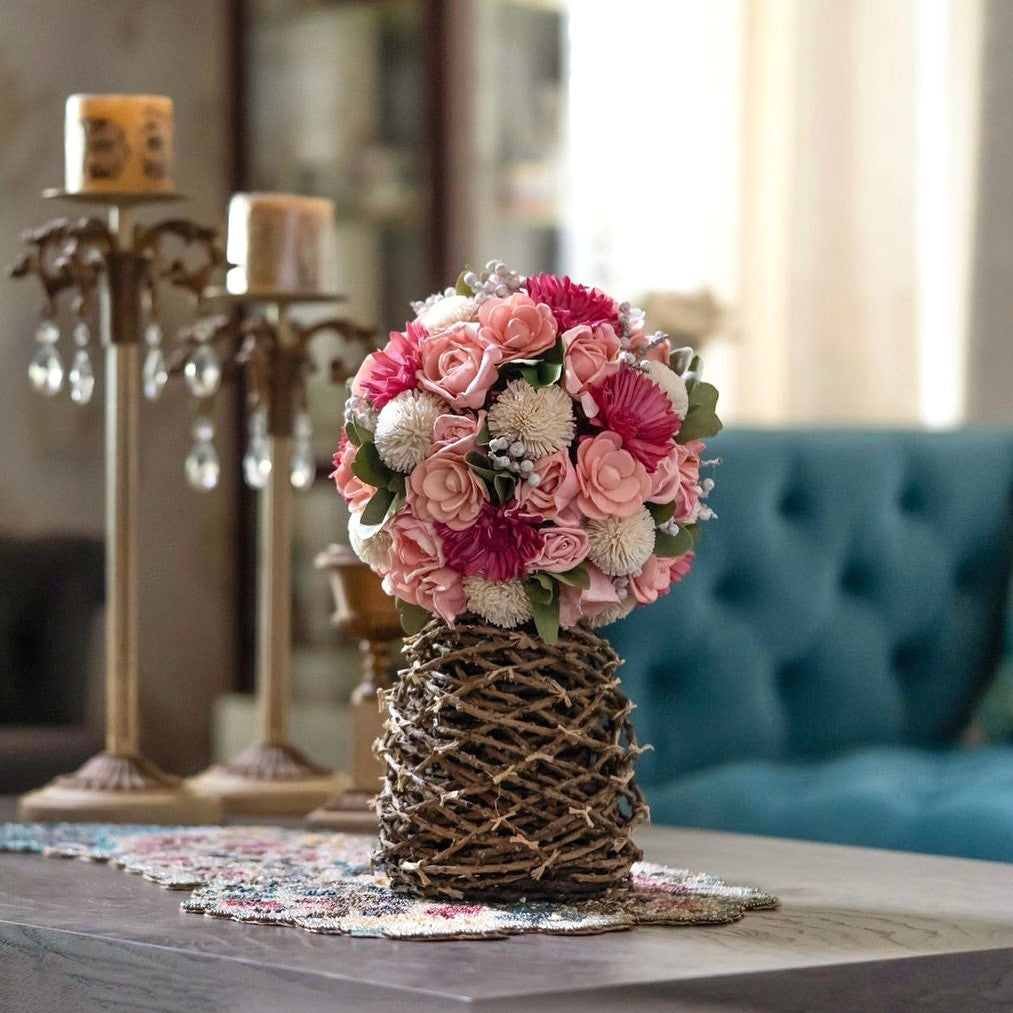 Pretty in Pink Dried Flower Bouquet