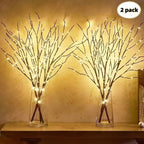 2pcs Set of Imitation Tree Branch LED Lights, Battery-Powered, 20 LEDs Each, Vase Filled with Artificial Twigs Decorative Lights, Cool Decoration, Room Bedside Lamp, Romantic Home Decoration Halloween Decorations, Christmas Decorations