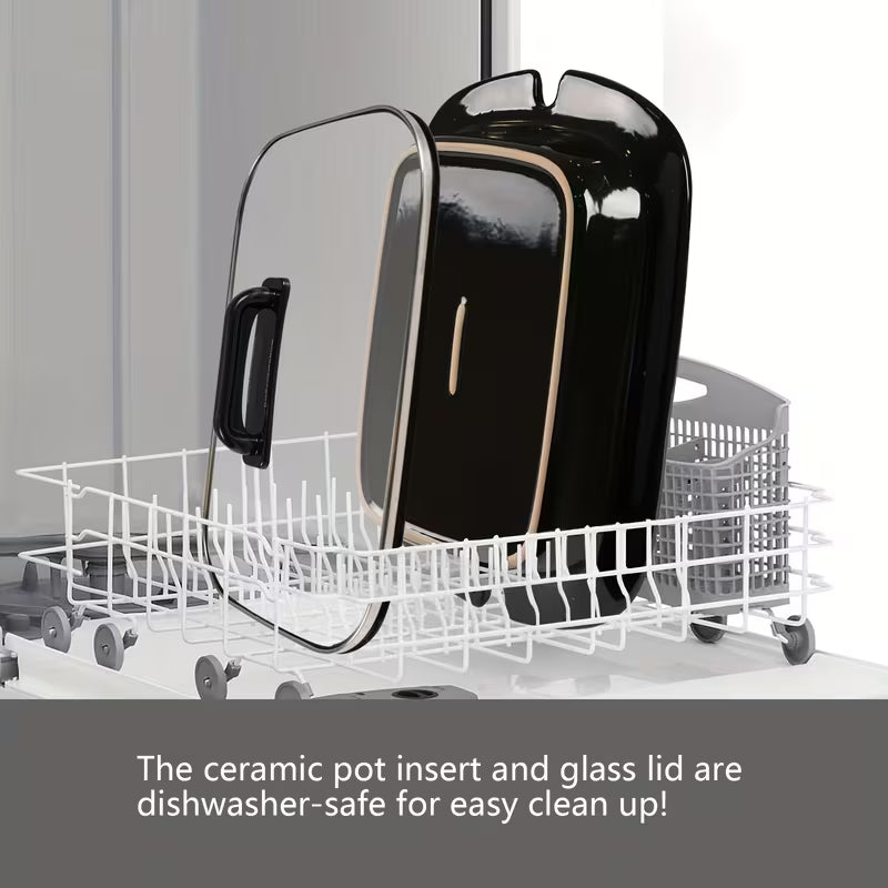 4 Quart Best Slow Cooker with Removable Pot for Large Families Party, Manual Warm Setting, multiple color options, red, black, white