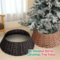 PE Imitation Christmas Tree Fence, Festive Tree Skirt, Home & Kitchen Decor, Holiday Seasonal Arrangement, Christmas Tree Stand, Durable & Easy to Clean, Halloween