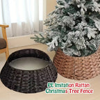 PE Imitation Christmas Tree Fence, Festive Tree Skirt, Home & Kitchen Decor, Holiday Seasonal Arrangement, Christmas Tree Stand, Durable & Easy to Clean, Halloween
