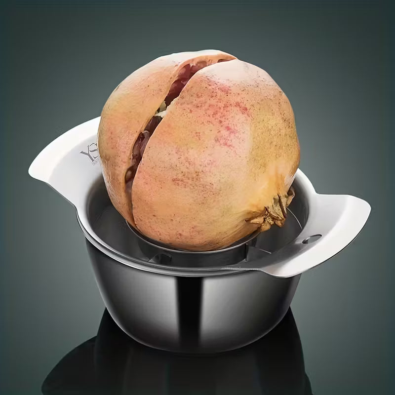 3-in-1 Pomegranate Peeling Tool with Hammer - Heavy-Duty 304 Stainless Steel Meat Picker, Fruit Opening Knife & Separator - Manual Pomegranate Picker for Home