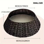 PE Imitation Christmas Tree Fence, Festive Tree Skirt, Home & Kitchen Decor, Holiday Seasonal Arrangement, Christmas Tree Stand, Durable & Easy to Clean, Halloween