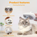 1pc Pet Spray Deshedding Brush, 3-in-1 Steam Pet Brush, One-Click Deshedding Self-Cleaning Cat and Dog Brush, Anti-Static Flying Hair Pet Grooming Brush, Stainless Steel Needle Brush, USB Charging, Suitable for Long and Short Hair Cats and Dogs