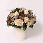 Beige & Gold Flower Pot