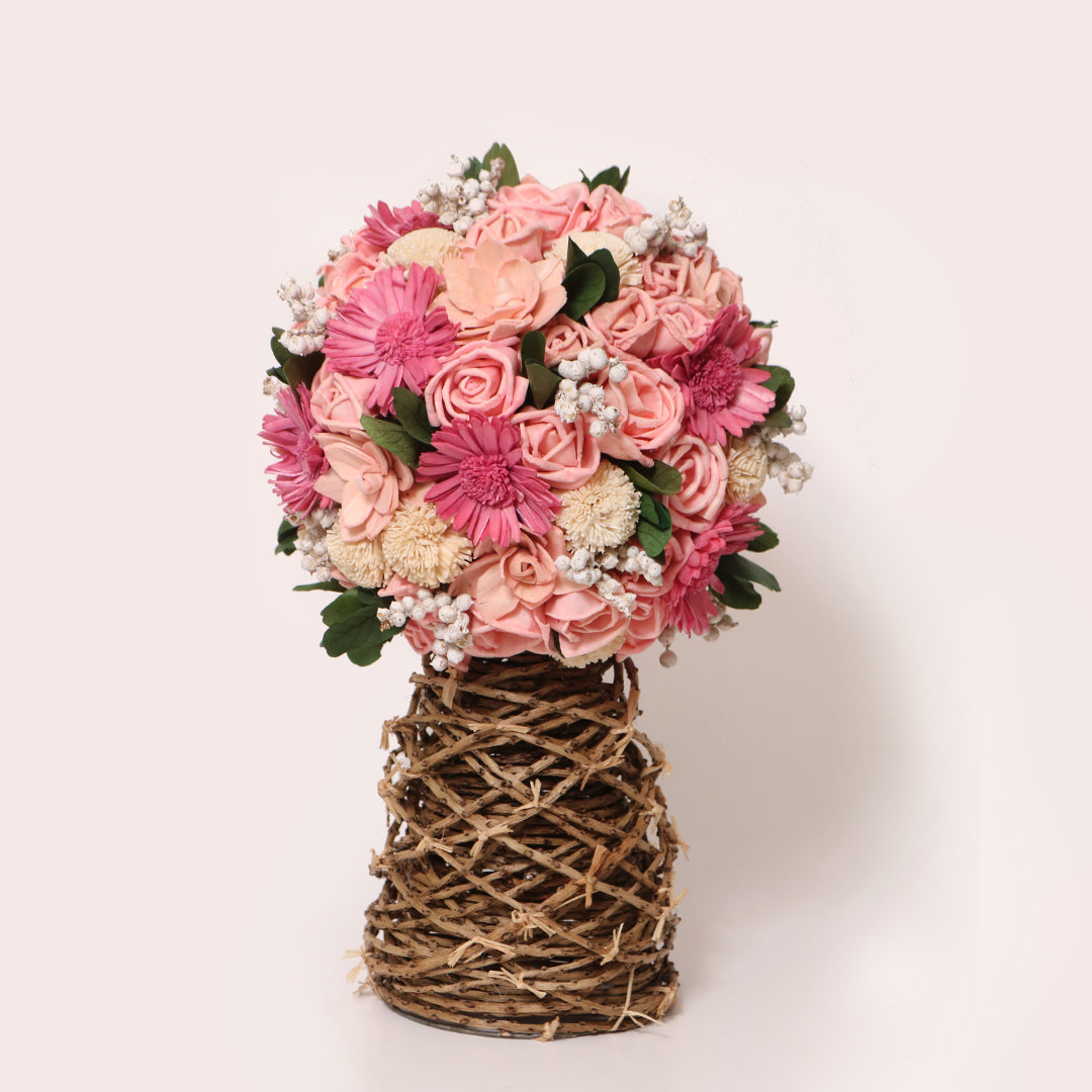 Pretty in Pink Dried Flower Bouquet