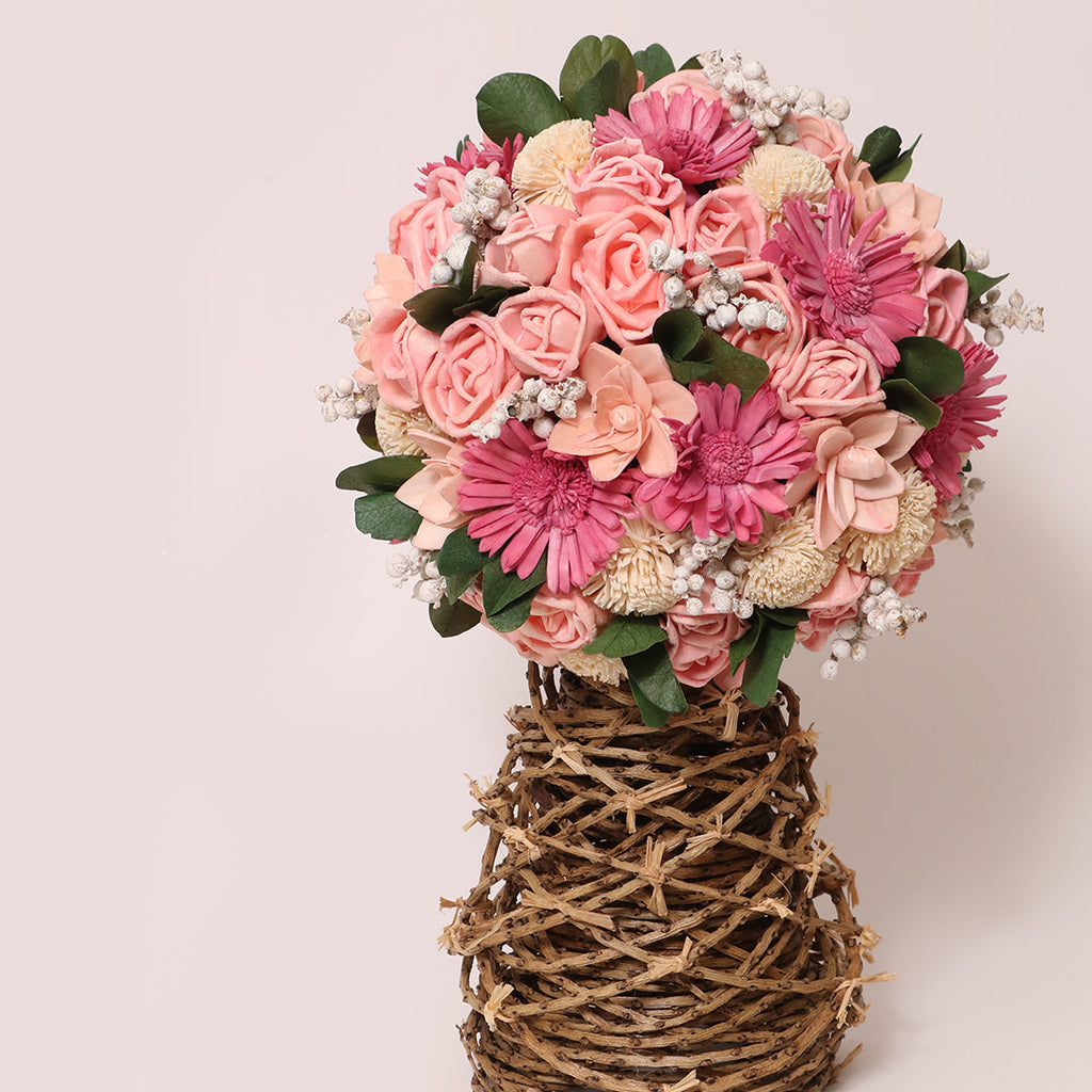 Pretty in Pink Dried Flower Bouquet