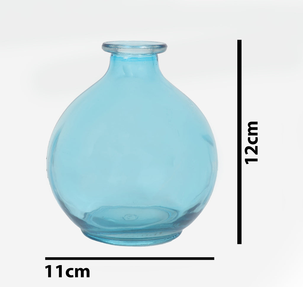 Blue Horizon Round Flower Vase