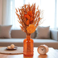 Tangerine Embossed Flower Vase