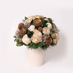 Beige & Gold Flower Pot